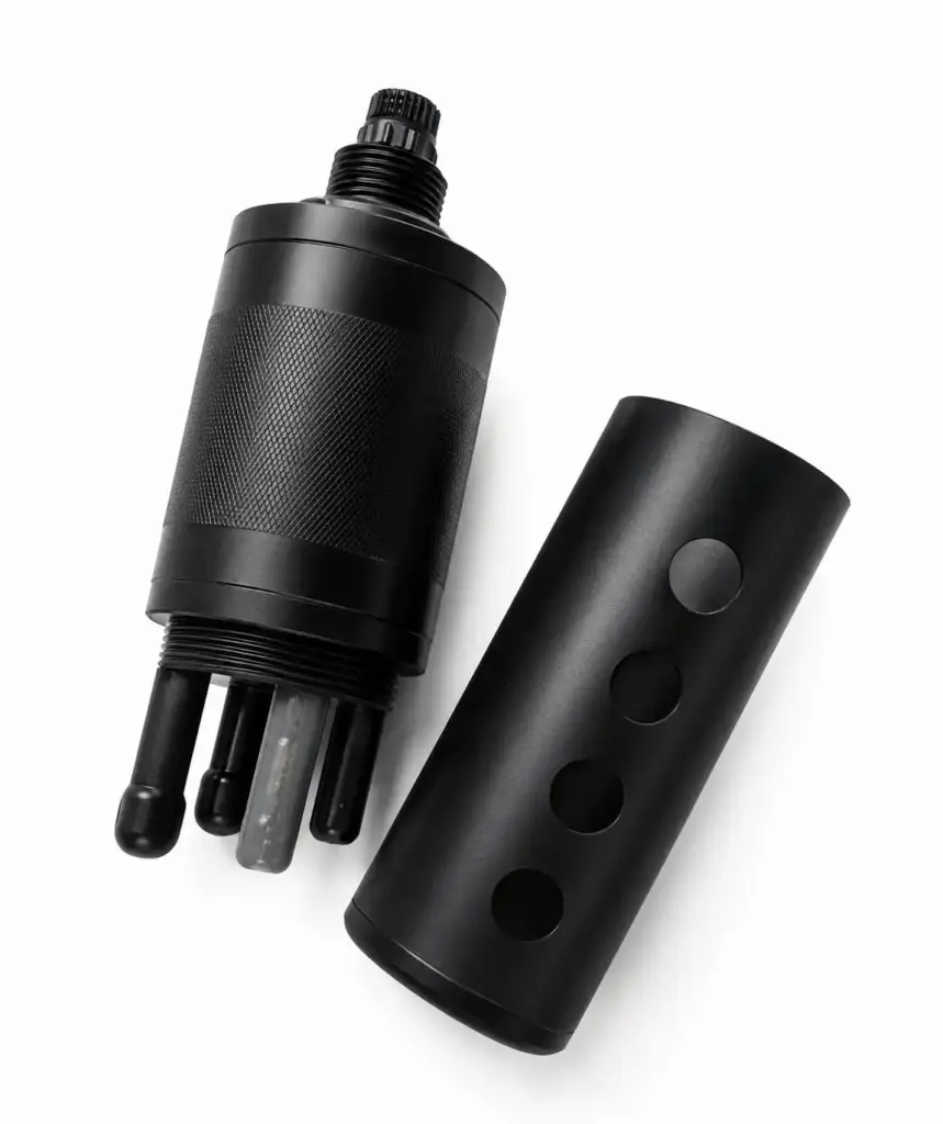Industrial-grade Livestock Ammonia Sensor hardware from Fortuna Argatech for air quality monitoring.