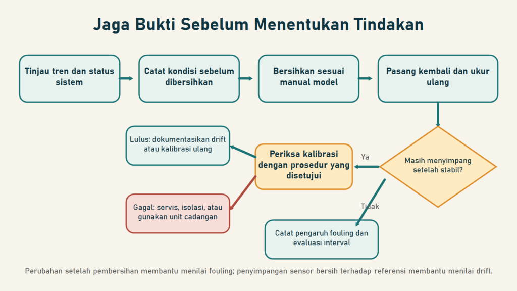 Perawatansensorkualitasairalurid Fortuna Argatech Alur perawatan sensor kualitas air dari pencatatan awal hingga pembersihan, kalibrasi, dan servis
