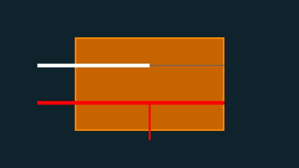 Conceptual illustration of dual light beams passing through dark colored liquid with 90-degree scattering to a detector